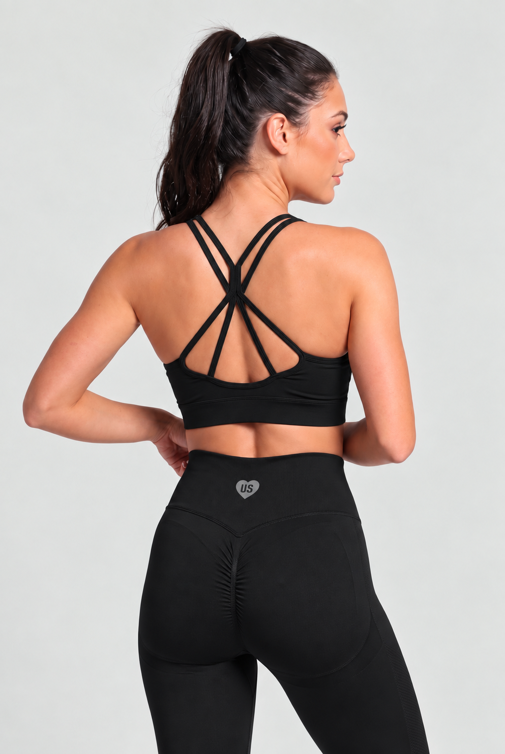 Legginsy bezszwowe PUSH UP PRO czarne Georgia 2.0