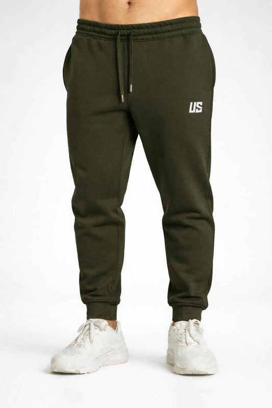 Spodnie dresowe męskie joggery khaki - Zion SOFT PRO
