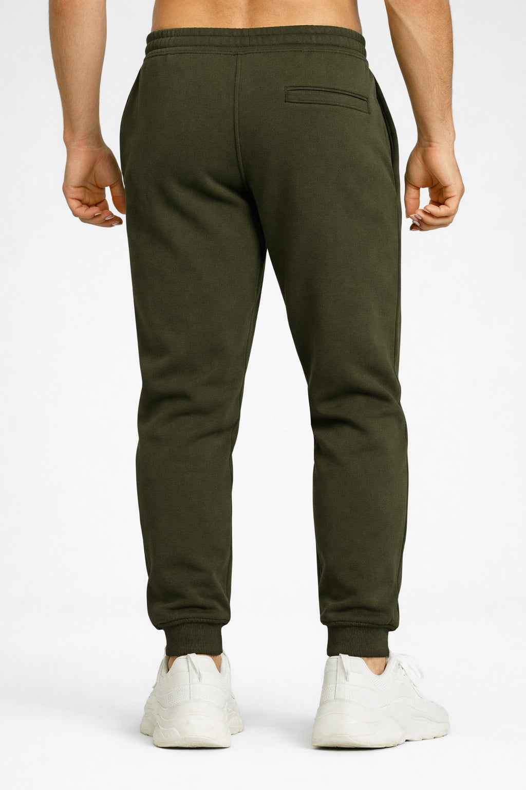 Spodnie dresowe męskie joggery khaki - Zion SOFT PRO