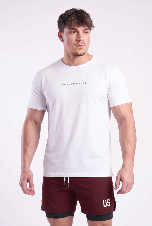 T-shirt męski bezszwowy bawełniany biały - # Tampa