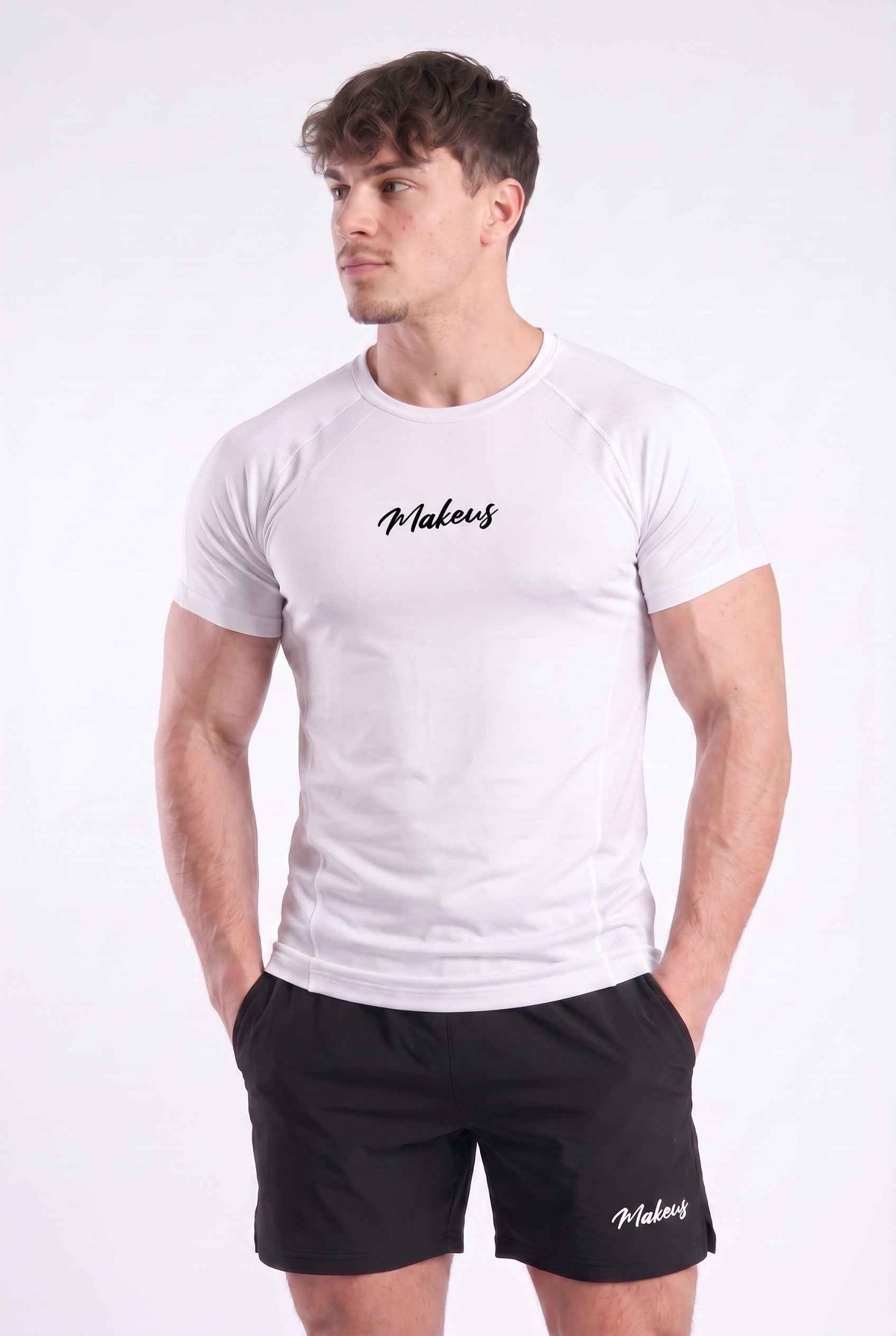 T-shirt męski bezszwowy techniczny PRO biały - Colorado III