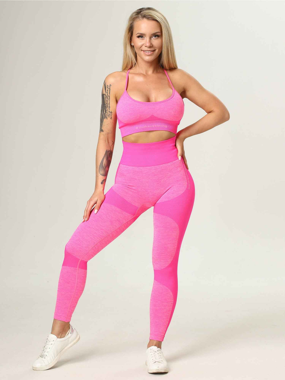 Legginsy bezszwowe różowe - Bel Air