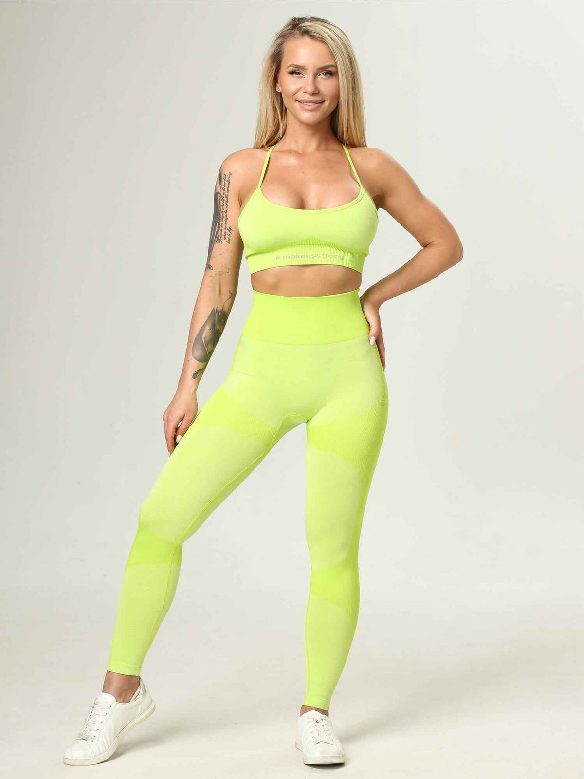 Legginsy bezszwowe Limonka - Bel Air