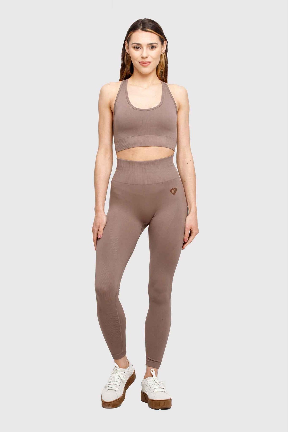 Legginsy bezszwowe sportowe choco - Soho