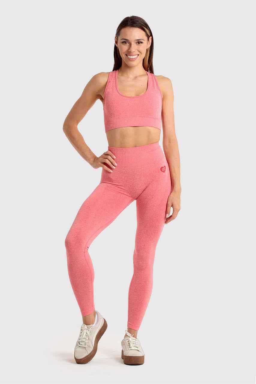 Legginsy bezszwowe sportowe koralowe - Soho